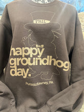 Load image into Gallery viewer, Brown Happy Groundhog Day Crewneck