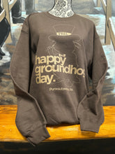 Load image into Gallery viewer, Brown Happy Groundhog Day Crewneck