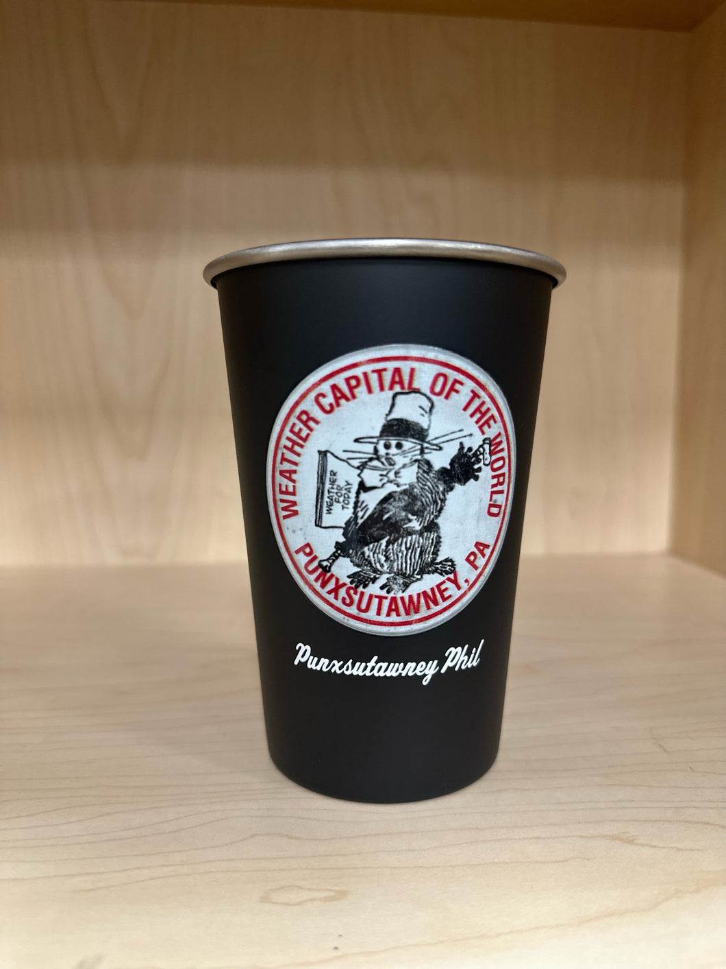 Punxsutawney Phil Stainless Steel Pint Cup