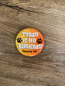Today Is My Birthday Button