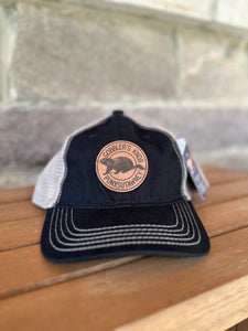 Gobbler's Knob Leather Patch Black Hat