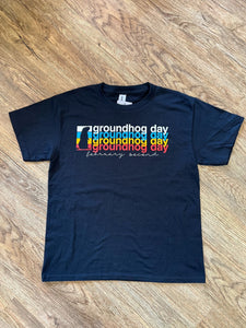 Youth Black Groundhog Day Stackable Shirt