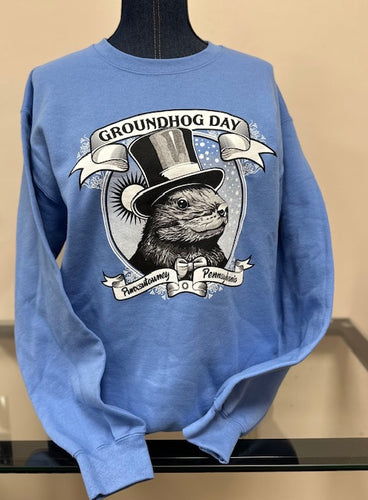 Carolina Blue Punxsutawney Phil Top Hat Crew