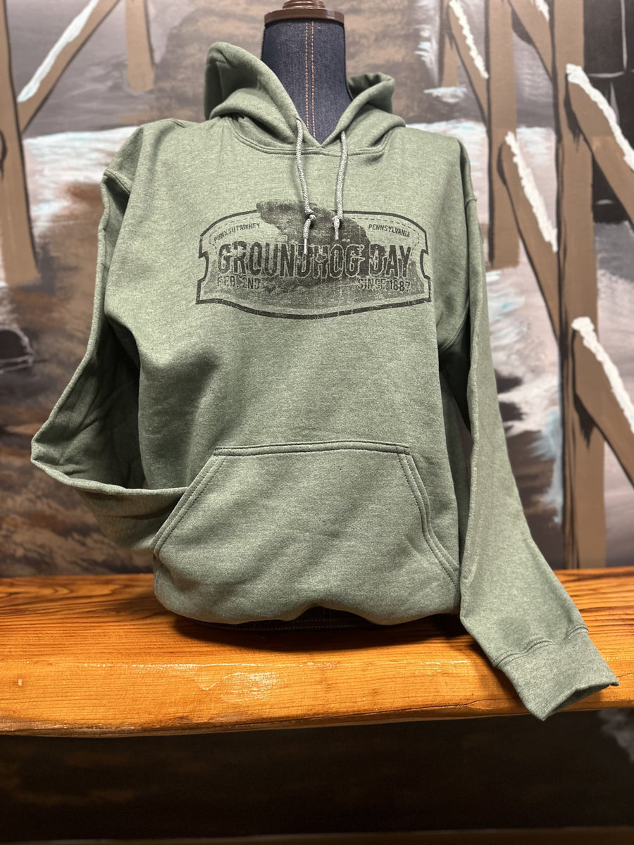 Heather Green Punxsutawney Phil Hoodie – Punxsutawney Groundhog Club