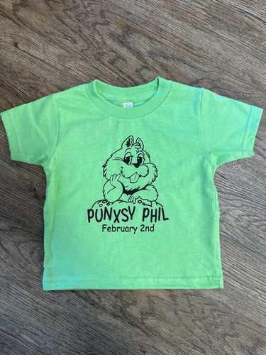 Green Toddler Punxsy Phil Tee