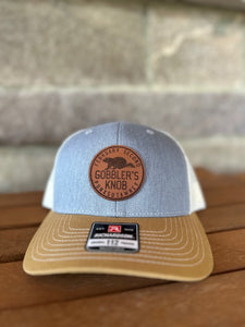 Rustic Gobbler's Knob Leather Patch Hat
