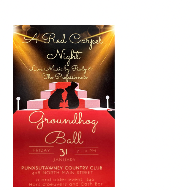 Groundhog Ball 2025 Ticket Punxsutawney Groundhog Club