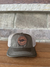 Load image into Gallery viewer, Gobbler&#39;s Knob Leather Patch Olive Hat