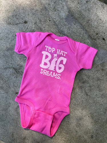 Raspberry Top Hat Big Dreams Onesie
