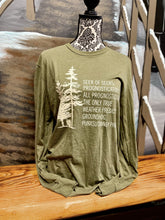 Load image into Gallery viewer, Military Green Seer of Seers Long Sleeve Shirt