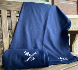 Punxsutawney Phil Paw Navy Blanket